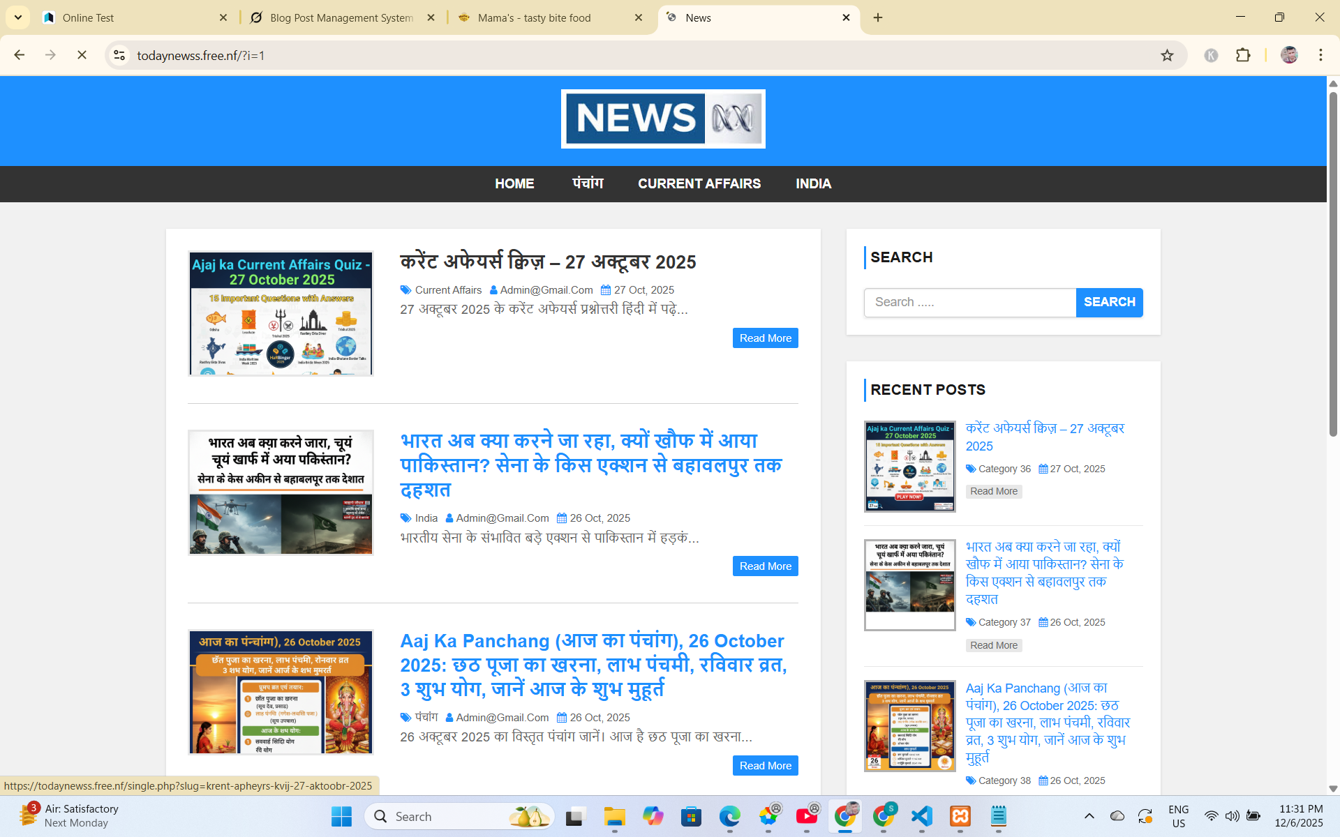 News Website Full Dayanmic