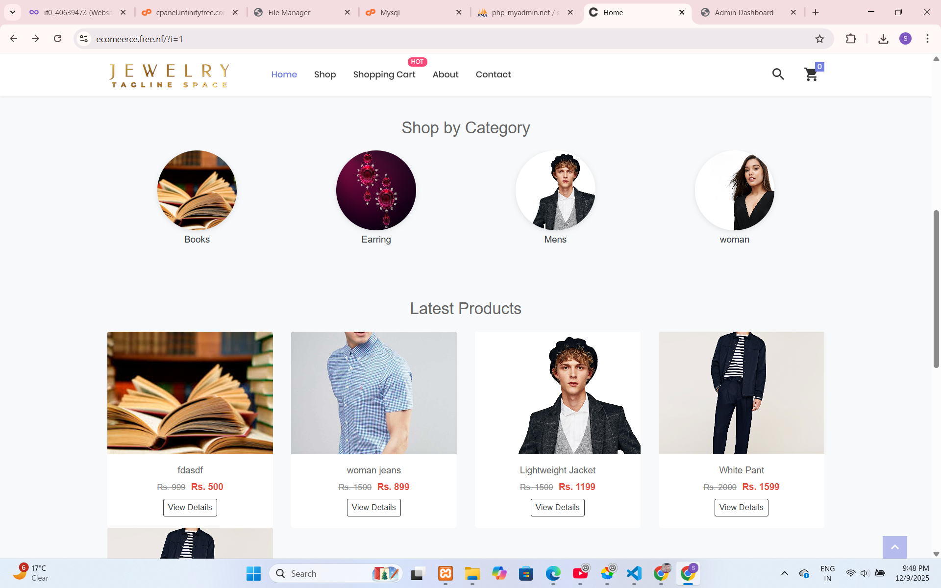 Ecommerce full daynamic