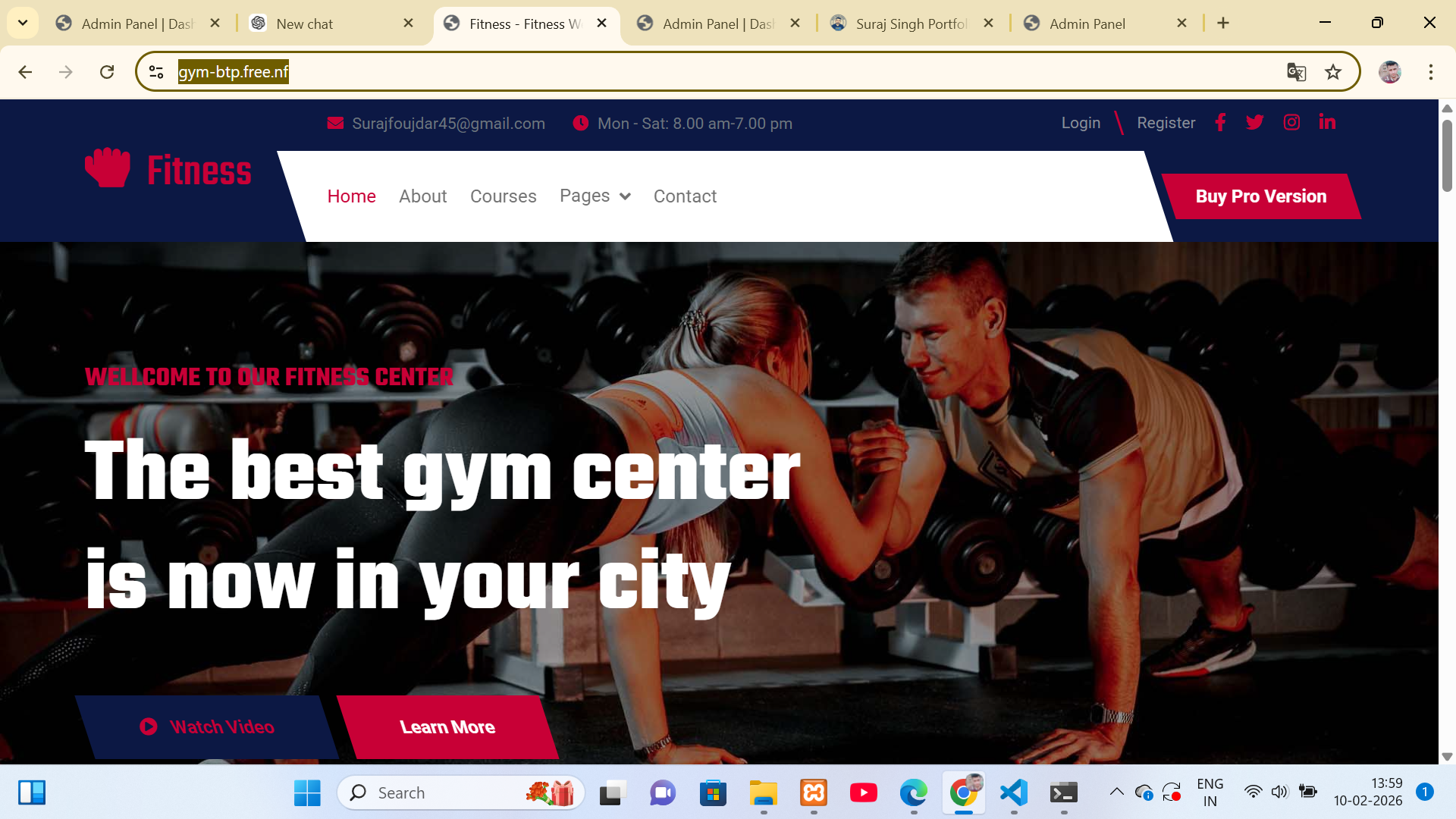 gym website laravel
